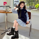 皮爾卡丹（pierre cardin）女童秋冬連衣裙2025新款兒童套裝裙子女孩大童春秋學(xué)院風(fēng)韓系穿搭 套裝加領(lǐng)帶【襯衫連衣裙+馬甲】 150 cm
