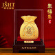 爵世皇庭絨沙金聚福袋擺件客廳玄關(guān)酒柜裝飾工藝品搬新家喬遷禮物 絨沙金聚福袋小號