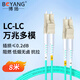博揚（BOYANG）萬(wàn)兆多模光纖跳線(xiàn)LC-LC 8米 OM4雙芯尾纖 Φ2.0低煙無(wú)鹵抗彎曲跳纖光纖線(xiàn)BY-855M-OM4