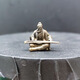 黃銅高山流水伯牙鼓琴古代古箏小人物魚缸盆景假山微縮造景觀擺件 純黃銅材質(zhì)高22mm寬27mm重11克