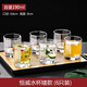 VTyee加厚耐熱玻璃水杯6只套裝家用四方無(wú)蓋喝茶杯飲料果汁耐熱杯 八角矮款 190ml 6只