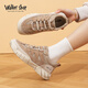 Walker Shop奧卡索休閑鞋女板鞋復(fù)古增高厚底德訓(xùn)鞋女百搭平底休閑運(yùn)動板鞋女 淺沙色 37