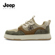 JEEP SPIRIT板鞋男時(shí)尚潮流休閑鞋男款英倫復古潮鞋經(jīng)典鞋子男舒適新款運動(dòng)鞋 巖沙色【防水皮面】 40 (250mm)