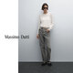 Massimo Dutti春季新品2025女裝修身顯瘦棉混紡高腰直筒牛仔褲05039739 灰色 34 (165/62A)尺碼偏大