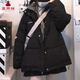 夏雨瑤2026新款秋冬裝棉服女學(xué)生加厚棉衣面包棉襖外套小個(gè)子學(xué)生女裝衣 黑色 M 【建議90-105斤】