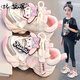 比牧巴庫(kù)洛米女童鞋子2025春季新款透氣網(wǎng)面兒童運(yùn)動(dòng)鞋女孩時(shí)尚老爹潮鞋 粉色美樂(lè)蒂 34