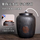 滇匠紫陶旗艦款云南紫陶店水缸陶瓷家用儲(chǔ)水桶抽水桶客廳茶室用儲(chǔ)水缸茶器 黑色樹樁（保持水質(zhì) 更甘甜） 30L