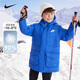 NIKE 耐克童裝男女童中長(cháng)款連帽羽絨服冬季新款輕盈保暖兒童外套