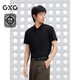 GXG男裝翻領(lǐng)polo衫男士上衣025年夏季新品 黑色 180/XL