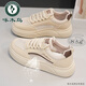 啄木鳥(niǎo)踩屎感透氣網(wǎng)面小白鞋女夏季薄款網(wǎng)鞋2025新款夏天配裙子的運動(dòng)鞋 卡其 38