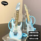 山頭林村手作創(chuàng  )意電吉他包包掛件小眾精致高顏值鑰匙扣明星周邊 淺藍色電吉他 掛件 熱賣(mài)款