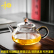 禾器·炫彩全手工茶壺泡茶壺 鳳尾青綠貴妃壺功夫茶具A級高硼硅玻璃金標壺 鳳尾貴妃壺(青綠) 220ml