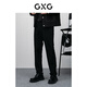 GXG男裝 黑色繡花休閑小腳長(cháng)褲 春季新品GFX10200381 黑色 M