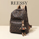 Reessy奢侈品牌包包女包雙肩包2025新款時(shí)尚印花大容量旅行輕便旅游背包 咖色(禮盒裝)
