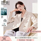 香影小西裝外套2025春秋新款米白氣質(zhì)休閑西服爆款職場(chǎng)輕熟風(fēng)女裝 米色 S