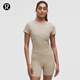 lululemon丨All It Takes 女士運動 T恤 *羅紋Nulu? LW3GV0S 橡木棕 S /6