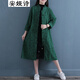 安婭詩棉麻外套女春季新款寬松長款風(fēng)衣外套女士復(fù)古文藝中國風(fēng)休閑開衫 綠色*中長款外套 均碼 無對應(yīng)韓碼 單一碼