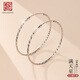 老銀匠光面耳圈s925銀光圈耳環(huán)女百搭簡(jiǎn)約素圈情人節禮物時(shí)尚銀耳飾女士 5cm滿(mǎn)天星款 925銀/含證書(shū)