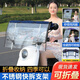 季禮信電動車雨棚蓬新款可折疊伸縮摩托車遮陽棚遮雨傘防曬雨遮陽傘不查 藍色【前檔折疊棚】免組裝 快拆支架【有鏡】后視鏡下安裝