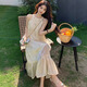 妙奕嘉海邊沙灘裙度假風(fēng)掛脖連衣裙純欲2025夏季裙子女士長裙仙氣吊帶裙 米白郁金香掛脖連衣裙 M