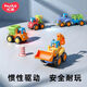 匯樂玩具兒童玩具車挖掘機工程車慣性口袋工程車挖掘機迷你男孩禮物2歲+ 匯樂快樂工程隊（4輛彩盒裝）