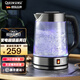 QUEENSENSE【順豐速運(yùn)】德國(guó)帝盛電熱水壺1.7L高硼硅玻璃燒水壺304不銹鋼雙層防燙24小時(shí)保溫恒溫水壺 1.7L 【經(jīng)典款】英國(guó)溫控+保溫24H+雙層防燙