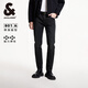 杰克·瓊斯（JACK&JONES）男裝秋季多口袋水洗YKK拉鏈日常百搭簡約修身牛仔褲男褲225132082 A15黑色牛仔 常規(guī) 32 175 W32/L32