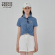 Teenie Weenie小熊POLO衫女2025年夏新款刺繡時(shí)尚舒適花紗刺繡短袖T恤女