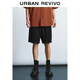 UR秋季新款男休閑運動(dòng)風(fēng)松緊腰抽繩超寬松短褲UMY640001 正黑 31