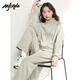 MJ STYLE立領(lǐng)開衫外套女2025秋季寬松休閑百搭短款小個(gè)子運(yùn)動(dòng)風(fēng)長袖上衣