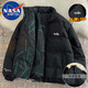 NASA MARVEL棉衣男棉服冬季外套百搭加厚保暖面包服雙面穿情侶裝休閑棉襖子