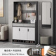 語(yǔ)森憶新疆包郵多功能鞋柜家用門(mén)口玄關(guān)柜大容量收納柜一體帶掛衣架 升級衣帽架款云溪白暮夜灰90 自主安裝有圖紙