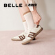 百麗（Belle）【張凌赫同款】大黃蜂復古德訓鞋女百搭板鞋C1H3DAM5 琥珀棕-女款 38 (240mm)