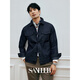 SANHEER【意式優(yōu)雅】牛仔風(fēng)格原色韓國面料 2025春季翻領(lǐng)夾克外套 DAJ400 藏青色 L /50