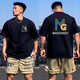 憨小二純棉短袖t恤男2025新款男士半袖黑色白色印花重磅t恤內(nèi)搭男打底衫 純棉短袖兩件【白大山+黑MG】 XL