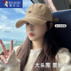 啄木鳥帽子女大頭圍顯臉小2024新款棒球帽百搭寬帽檐鴨舌帽遮陽防曬帽子 【主圖款】卡其色 均碼 可調(diào)節(jié)（55-60cm）