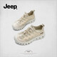 Jeep登山鞋女網(wǎng)面水陸兩棲防滑厚底涉水溯溪鞋戶外徒步鞋 灰色  37 