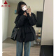 夏雨瑤韓系穿搭黑色短款收腰棉服女2025冬季新款棉衣棉襖面包服百搭外套 黑色 （冬季韓系穿搭棉服/外套） M 建議80-100斤穿