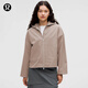 lululemon丨Pleated 女士褶飾二合一拉絨內(nèi)襯夾克 LW3INXS 禪境淺棕 L