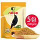 開元(KO)八哥鳥食飼料鷯哥烏鶇八哥鳥糧益生菌靚羽助毛 500g/袋 八哥鳥食飼料500g*5袋