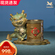 銅師傅 《祥龍筆筒》實用創(chuàng)意書房辦公桌擺件禮物裝飾品