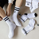 倫洛弗倫洛弗襪子男棉質(zhì)中筒棉襪ins潮透氣吸汗白色運動(dòng)春秋中筒襪5雙裝 白色字母 5雙 均碼