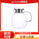 so.home通透耐高溫玻璃冷水壺果茶壺煮茶壺套裝家用大容量涼水壺玻璃水杯 1.5L高硼硅玻璃冷水壺