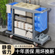 申梵（SHENFAN）布草車(chē)酒店客房專(zhuān)用工作車(chē)清潔工具車(chē)賓館房口打掃衛生保潔手推車(chē) 升級四層雙邊側袋+收納盒+拖把架 加大加厚｜省力好推｜靜音無(wú)噪音