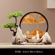 文創(chuàng)紀(jì)念品流沙畫(huà)風(fēng)景擺件客廳玄關(guān)辦公室感裝飾品教師節(jié)禮物 輕舟已過(guò)萬(wàn)重山【白金 日照金山