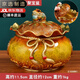 戲鯉彩銅金蟾聚寶盆擺件辦公室裝飾工藝品店鋪收銀臺(tái)喬遷開業(yè)禮物 日進(jìn)斗金 金蟾聚寶盆