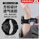 watchbond適用VIVO Watch GT手表vivo watch5表帶透氣方扣硅膠iQoo watch gt腕帶智能運動(dòng)手表男女夏天腕帶 透氣黑色【升級方扣·磁吸折疊扣硅膠表帶】黑扣 適用vi