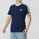 阿迪達斯（adidas）三葉草男裝女裝 2025夏季新款時(shí)尚情侶圓領(lǐng)短袖T恤修身休閑運動(dòng)服 IA4850 M