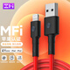 ZMI適用于蘋果數(shù)據(jù)線MFi認(rèn)證USB接口iPhone手機(jī)充電線編織平板ipad車 【1.5米紅色編織線】蘋果MFi認(rèn)證