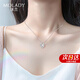 沫蘭（MOLADY）S925銀項(xiàng)鏈女士跳動(dòng)的心吊墜鎖骨鏈?zhǔn)罪椗占o(jì)念日禮物送女友 [進(jìn)口鋯石]呵護(hù)的心項(xiàng)鏈*禮盒